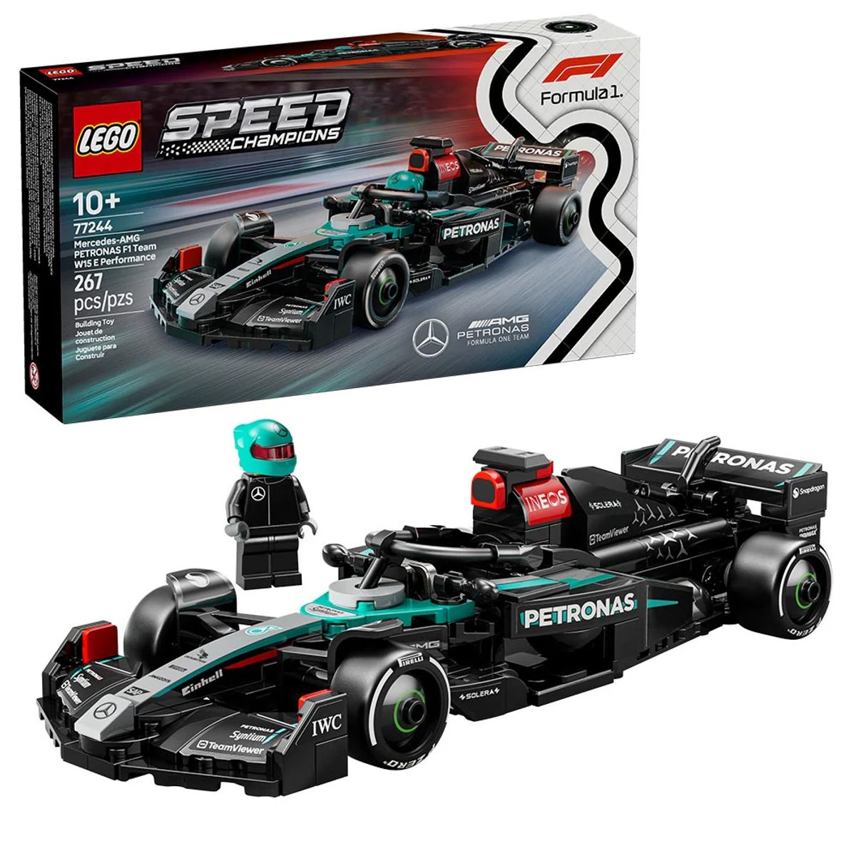 LEGO - Lego Speed Champions Auto de Carreras Mercedes-AMG F1 W15 – 77244