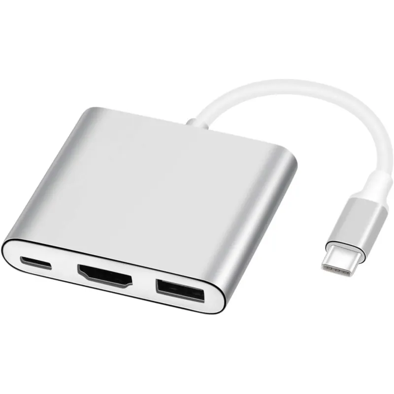 GENERICO - Hub Dock Adaptador USB-C Hdmi 3 en 1