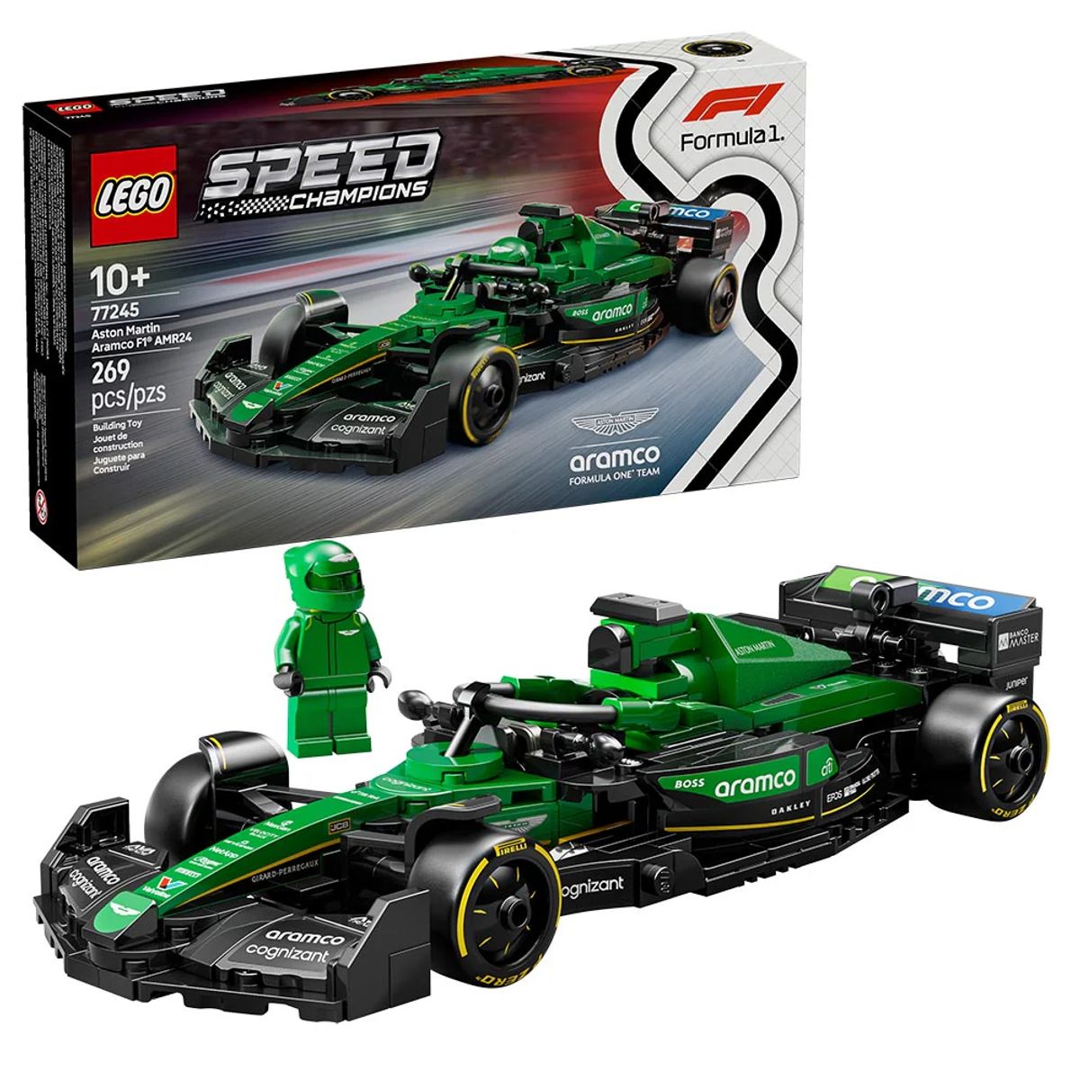 LEGO - Lego Speed Champions Auto de Carreras Aston Martin Aramco F1 AMR24 – 77245