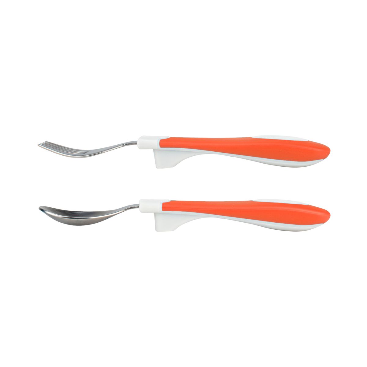 DR BROWN'S - Set Tenedor Y Cuchara Dr Brown´s 12m+ Agarre Suave Coral