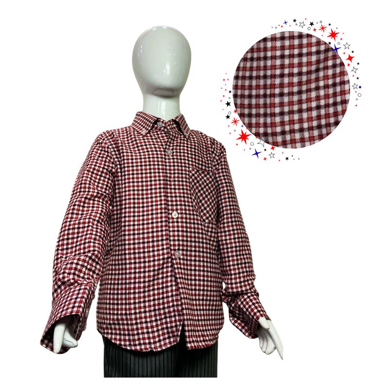 EKOL TACTICA MILITAR - Camisa Cuadrille Para Traje Huaso Niño Y Juvenil Blanco Rojo
