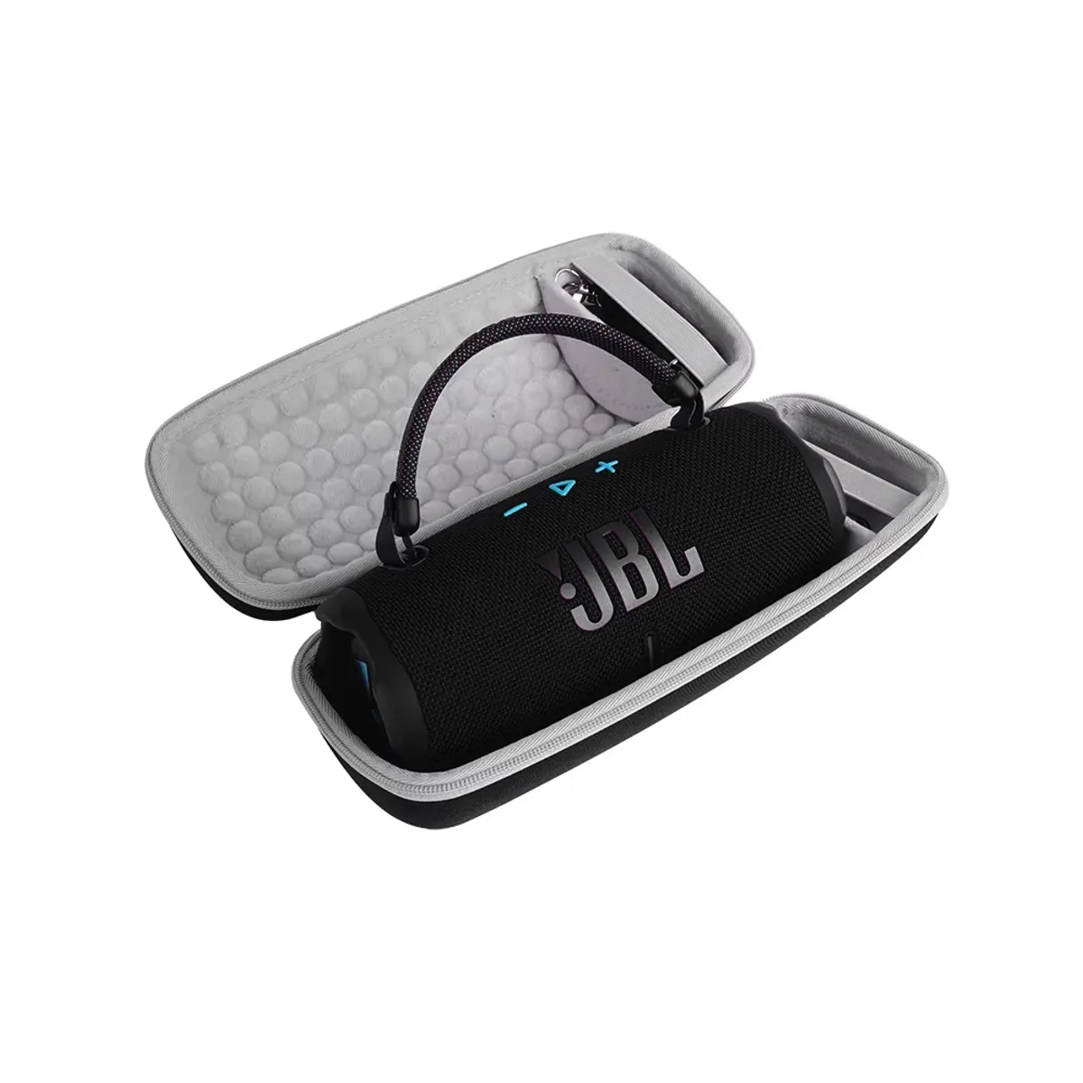 GENERICO - Estuche Rígido Premiun Para Parlante JBL Charge 6 y 5, 4 Negro Naranjo