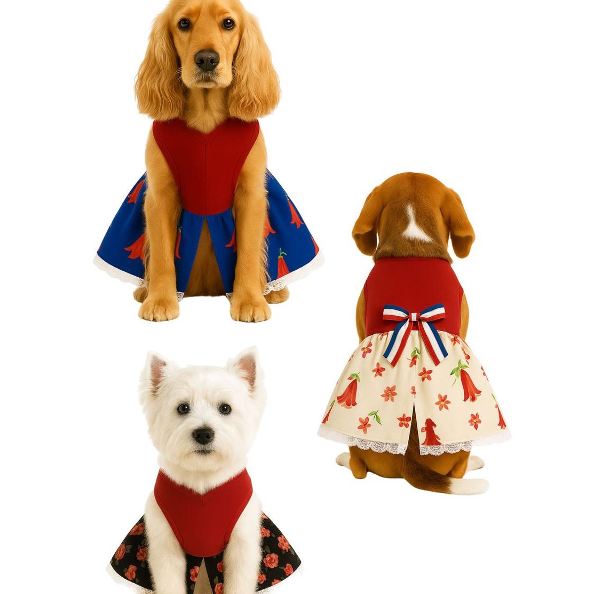 GENERICO - Vestido Huasa China para Perro Talla 3XL - Fiestas Patrias