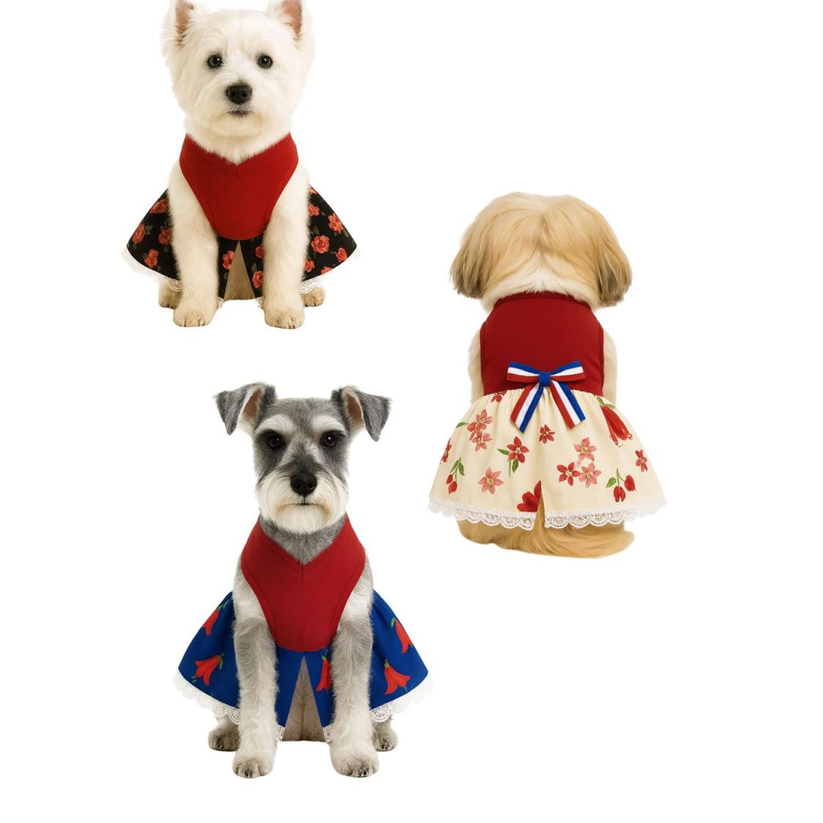 GENERICO - Vestido Huasa China para Perro Talla XL - Fiestas Patrias