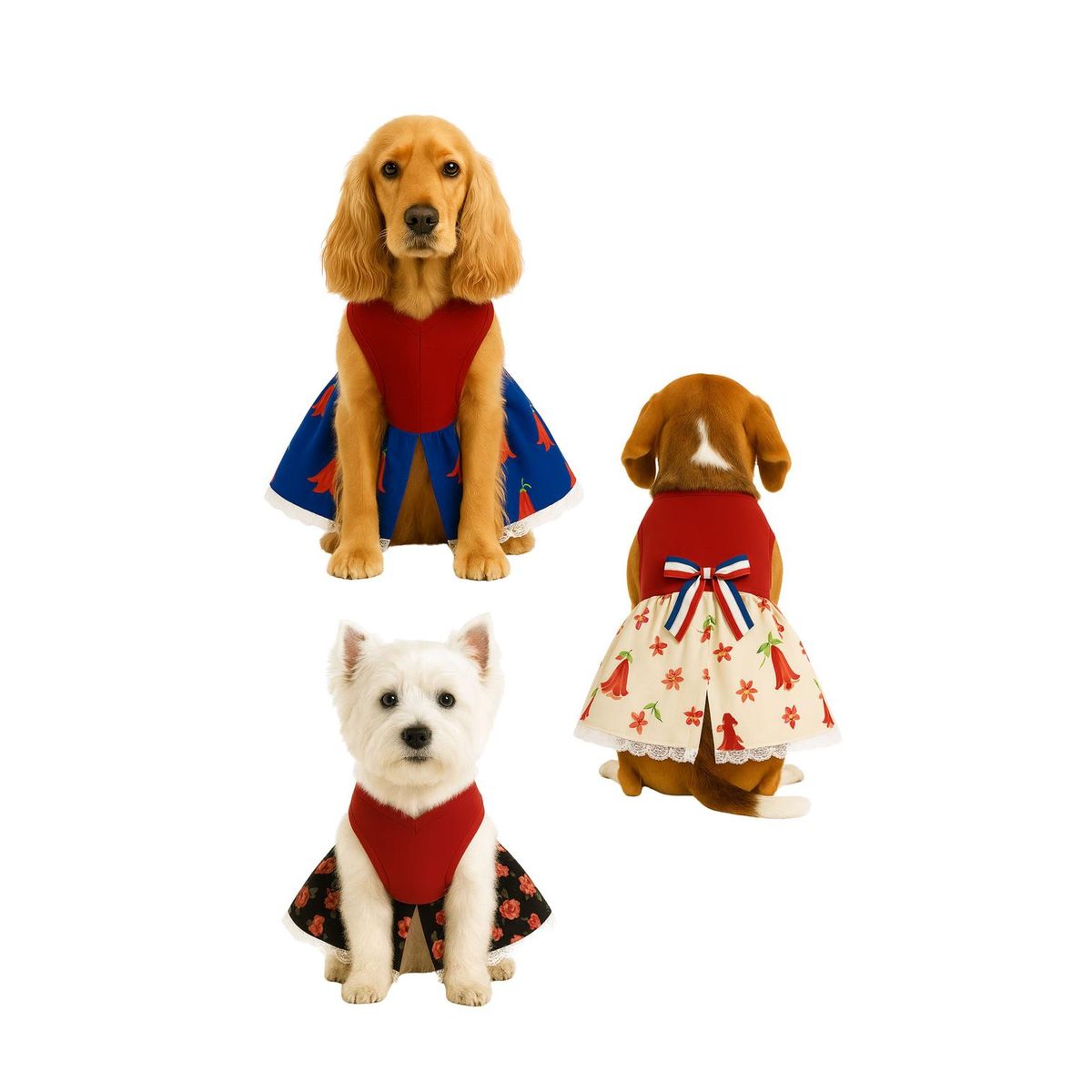 GENERICO - Vestido Huasa China para Perro Talla 2XL - Fiestas Patrias