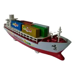 BIGBAMSPACE - Juguete Barco Container L - Rojo