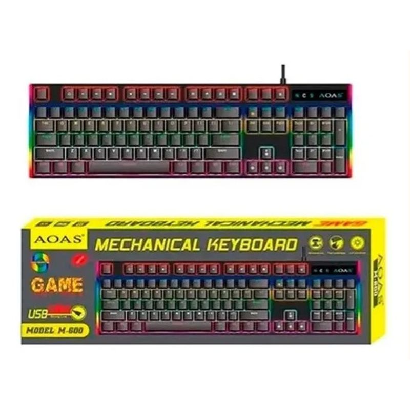 GENERICO - Teclado Mecánico Compacto 60% Rgb Switch Blue Idioma Español Negro