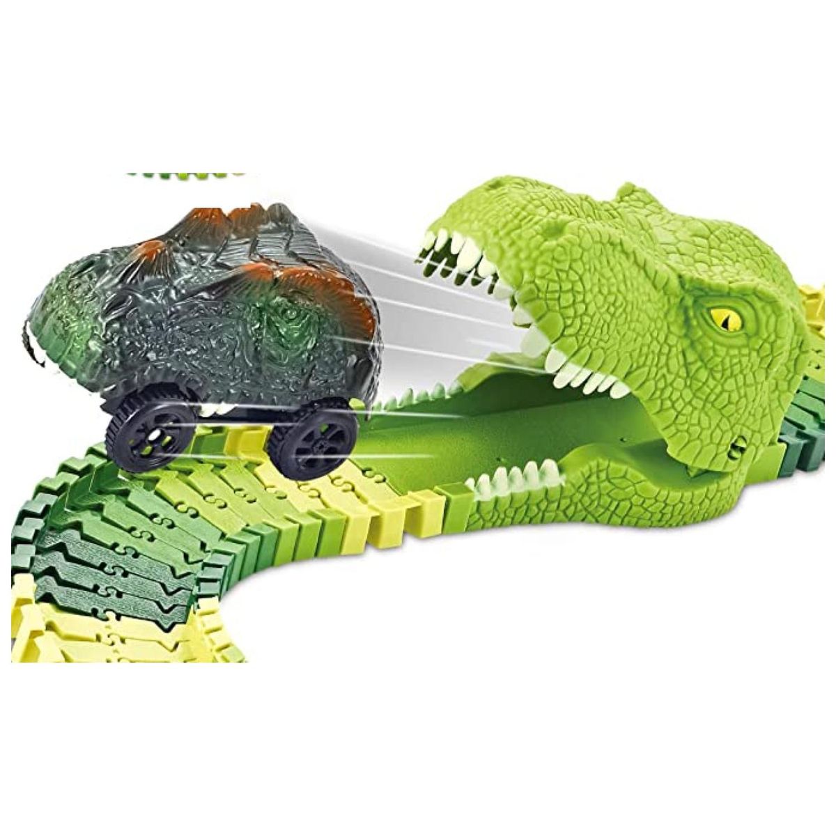 GENERICO - Juguete Pista De Carrera Autos De Dinosaurios 147 Piezas Infantil