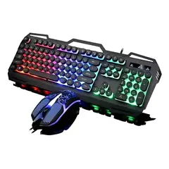 GENERICO - Kit Teclado Gamer + Mouse Gamer Combo Luz Rgb Modelo J-32