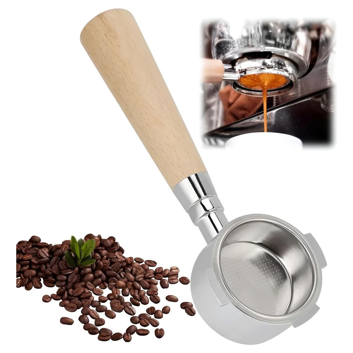 GENERICO - Portafiltro Sin Fondo 51 Mm Cafeteras Para Delonghi Espresso