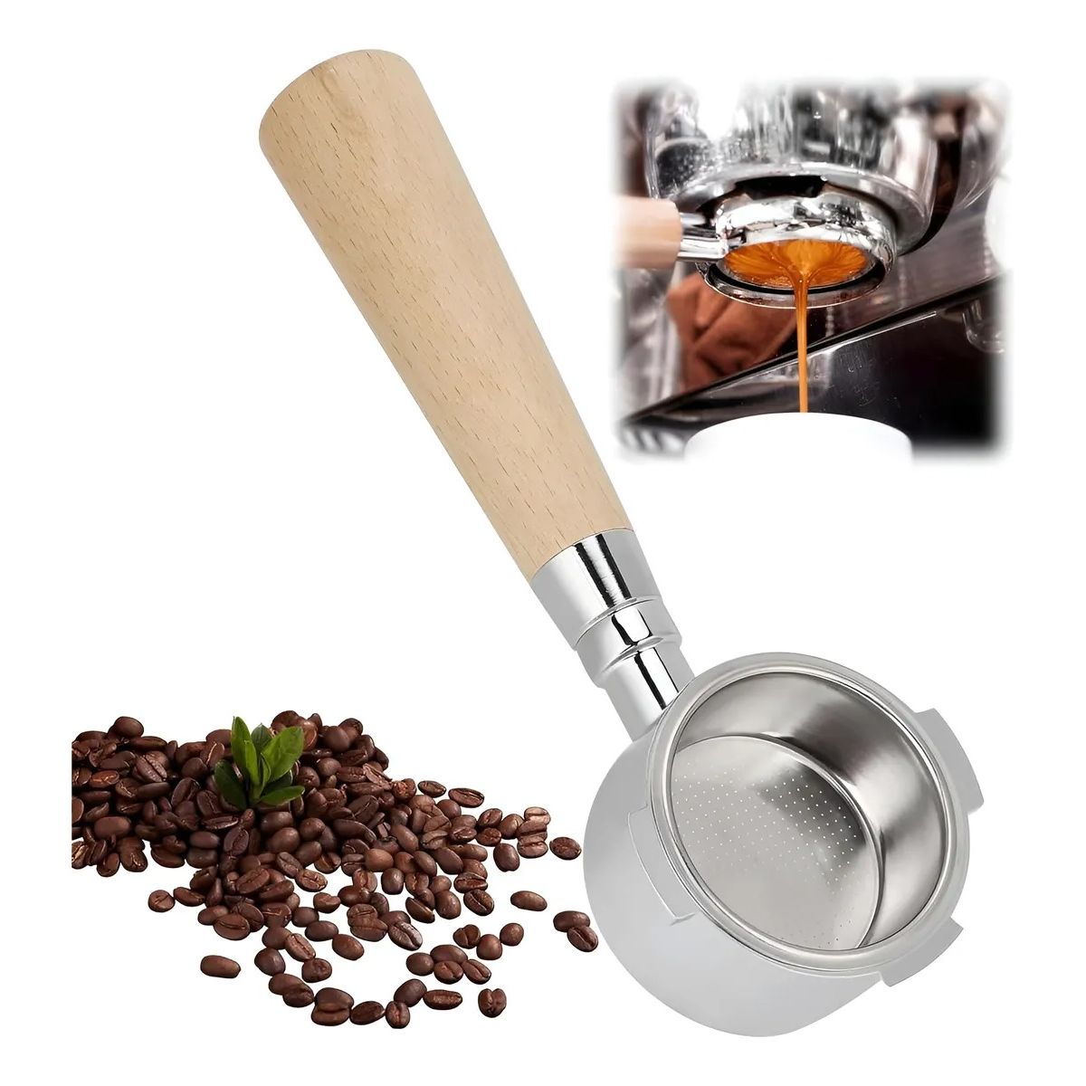 GENERICO - Portafiltro Sin Fondo 51 Mm Cafeteras Para Delonghi Espresso