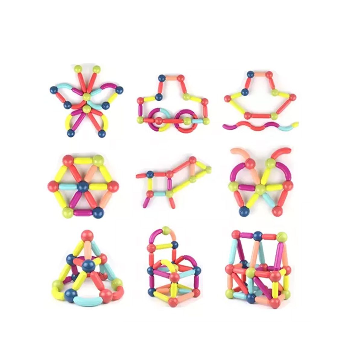 KINDA NICE - Magnetic Sticks Bloques Para Armar Magnéticos 36 Piezas