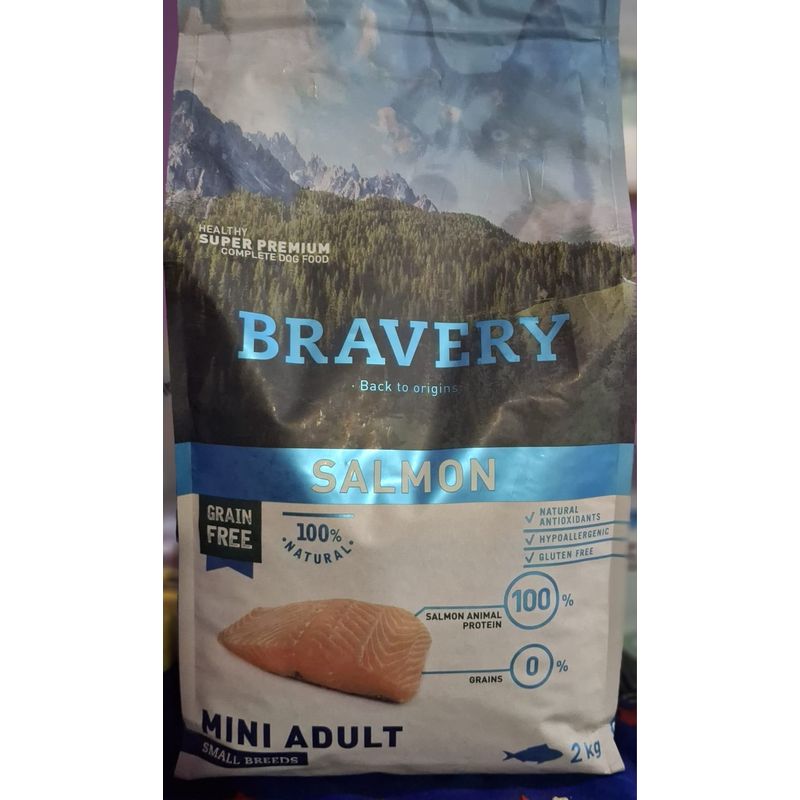 BRAVERY - bravery salmon perro mini adult 2kg