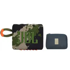 JBL - Parlante Bluetooth Portatil GO 3 - Camuflaje y Estuche