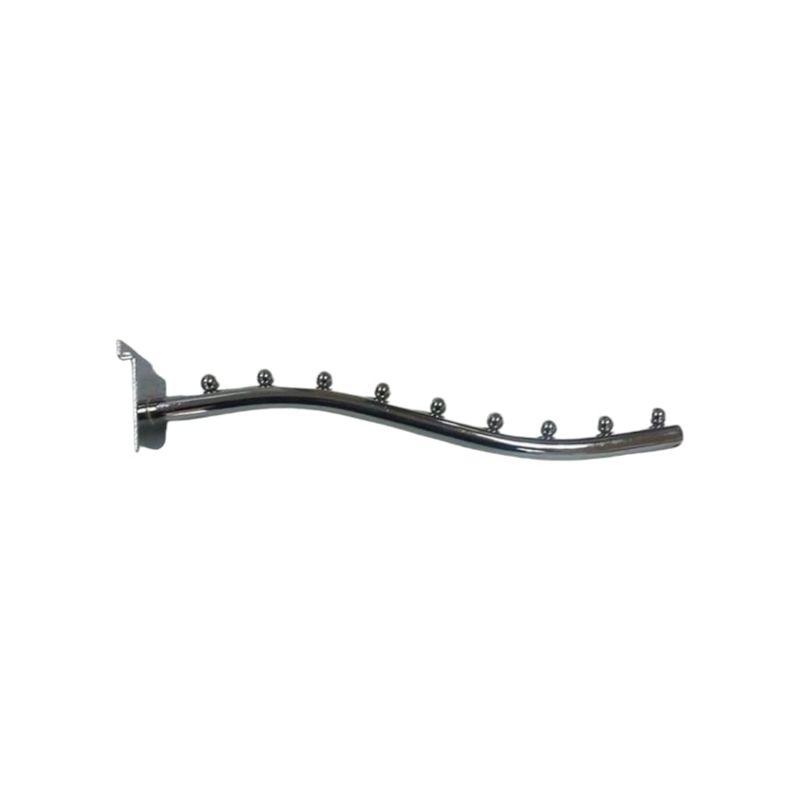 GENERICO - Pack 4 Ganchos tipo Cascada Metálicos cromados 40cm