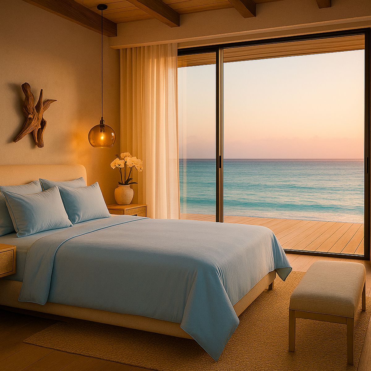 ARMONIA - Set de Cama Signature 800 hilos Azul Queen