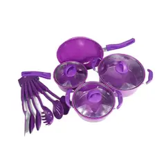 GENERICO - Juego De Ollas Bateria De Cocina 4 Piezas Antiadherente Utencilios