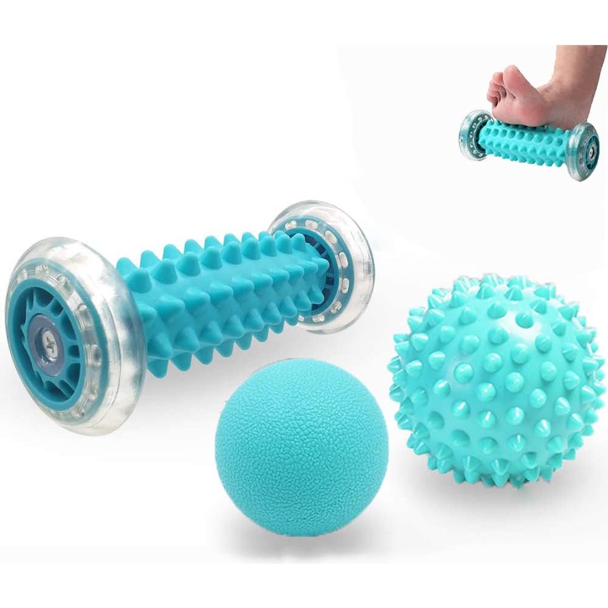 GENERICO - 3 Piezas Kit De Bola De Masaje Rodillos De Masaje Para Pies