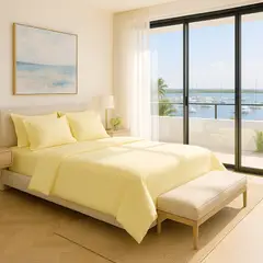 ARMONIA - Set de Sábanas Signature 800 hilos Amarillo Queen