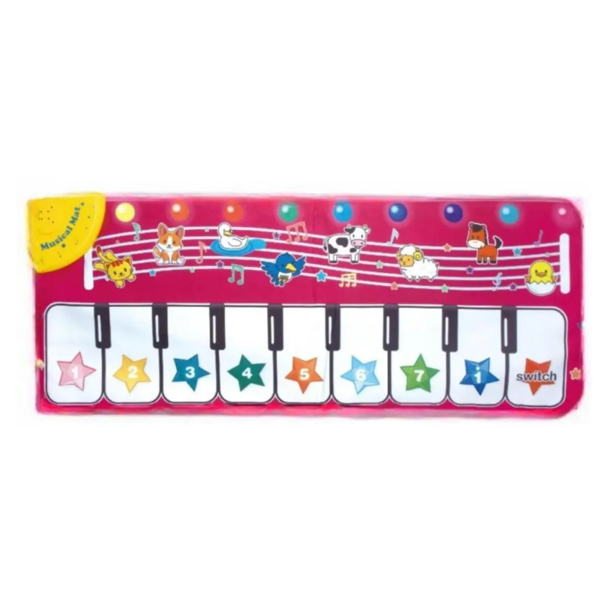 GENERICO - juguete Alfombra Musical 10 Teclas 7 Sonidos Rosado Infantil