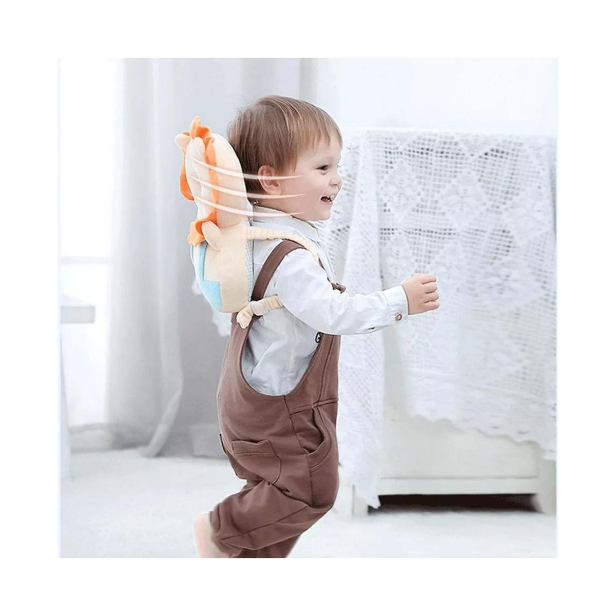 GENERICO - Almohada Protectora Para Cabeza De Bebe anticaída Cerdito Rosado