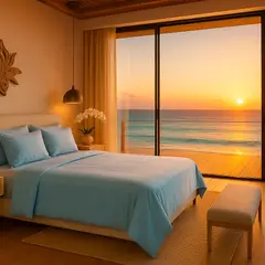 ARMONIA - Set de Cama Signature 800 hilos Azul Marino 2 Plazas