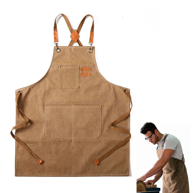 ATURE - Delantal Pechera Unisex Multiuso Restaurant Barbero Trabajo