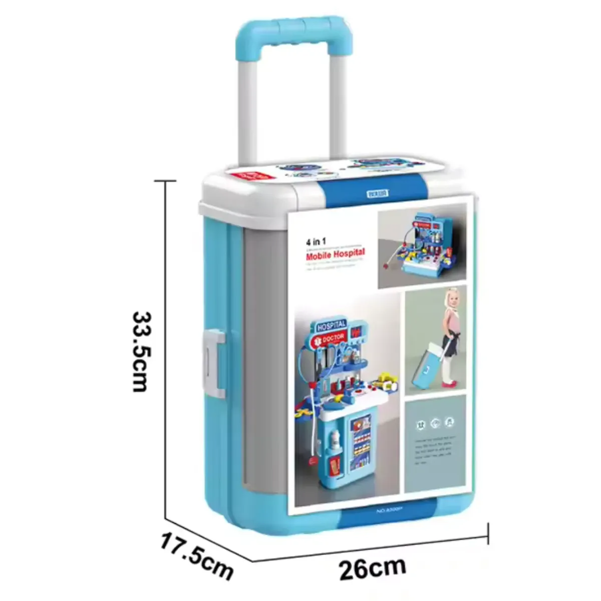 GENERICO - Maleta De Juego Doctor Móvil Hospital Medico 4 En 1