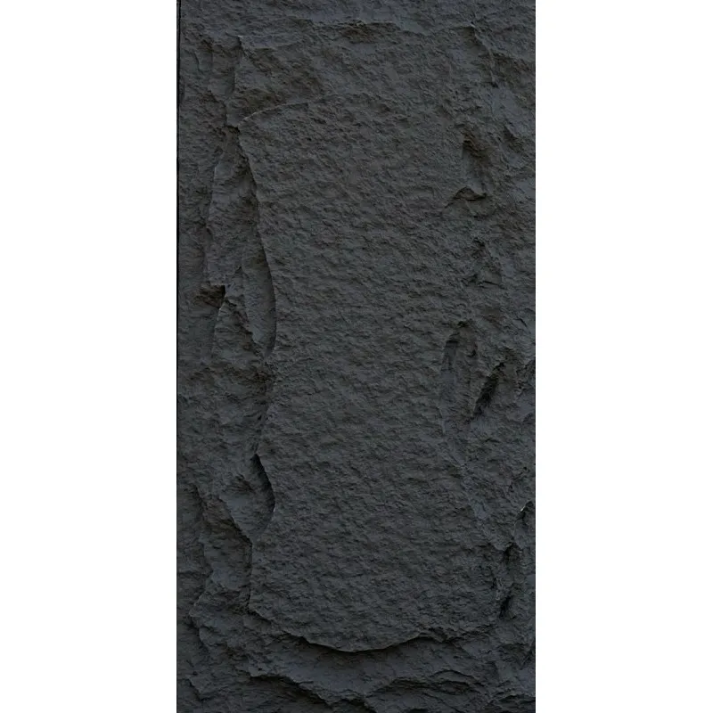 GENERICO - Revestimiento Piedra Pu Color Negro 120x60cm