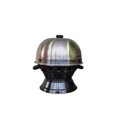 GENERICO - Parrilla De Mesa Con Tapa 30cm con base