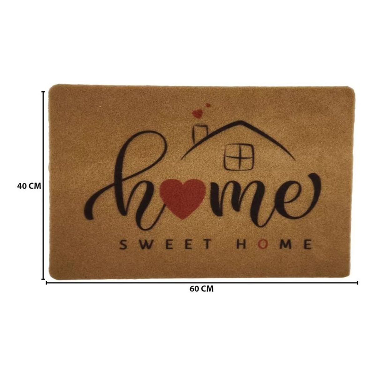 GENERICO - Alfombra Limpia Pies Felpudo Alfombra De Fibra Sweet Home