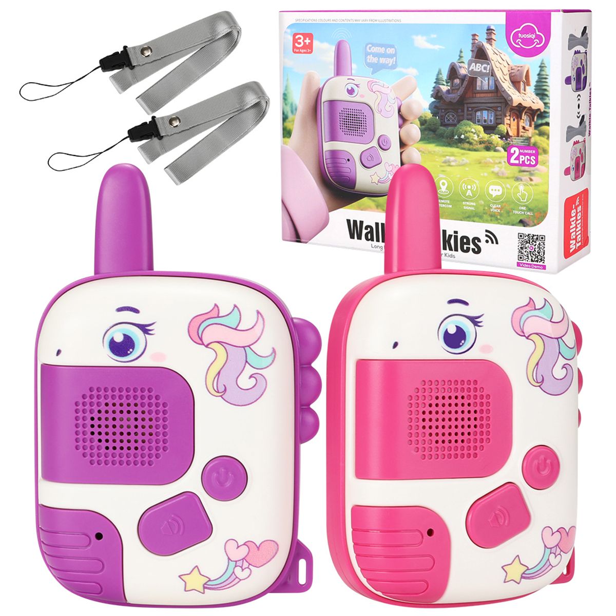 LUKOVEE - Walkie Talkies Radios Para Niños Carga Usb Y Brújula 2piezas