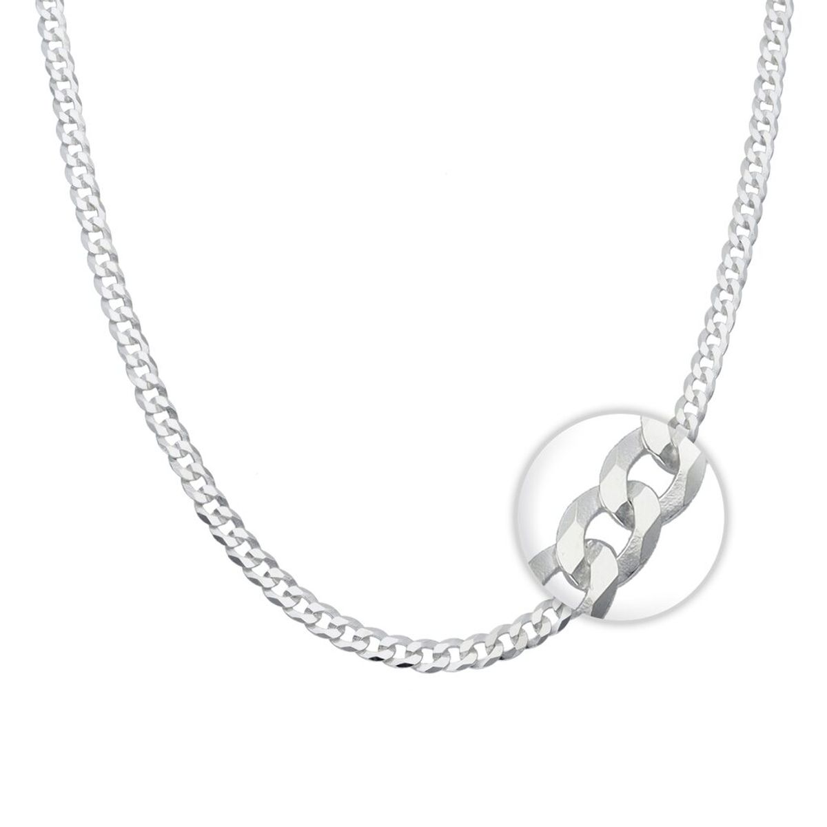 GENERICO - Cadena plata 925 grumet 60cm 3mm