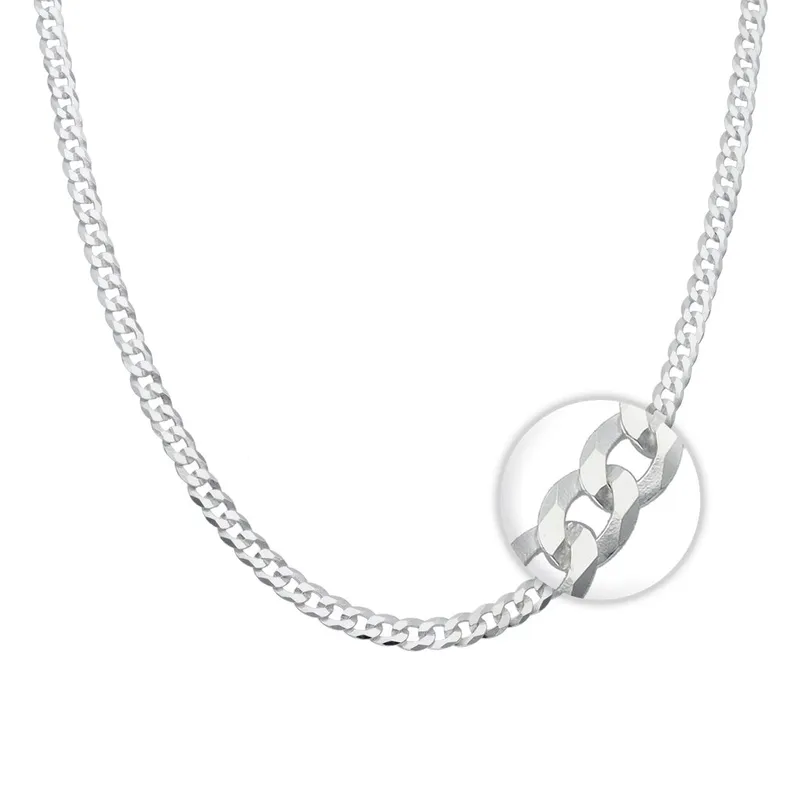 GENERICO - Cadena plata 925 grumet 60cm 3mm