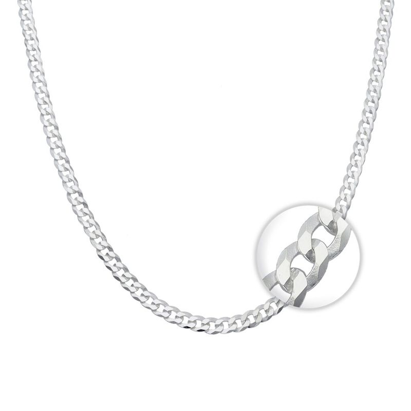 GENERICO - Cadena plata 925 grumet 60cm 4mm