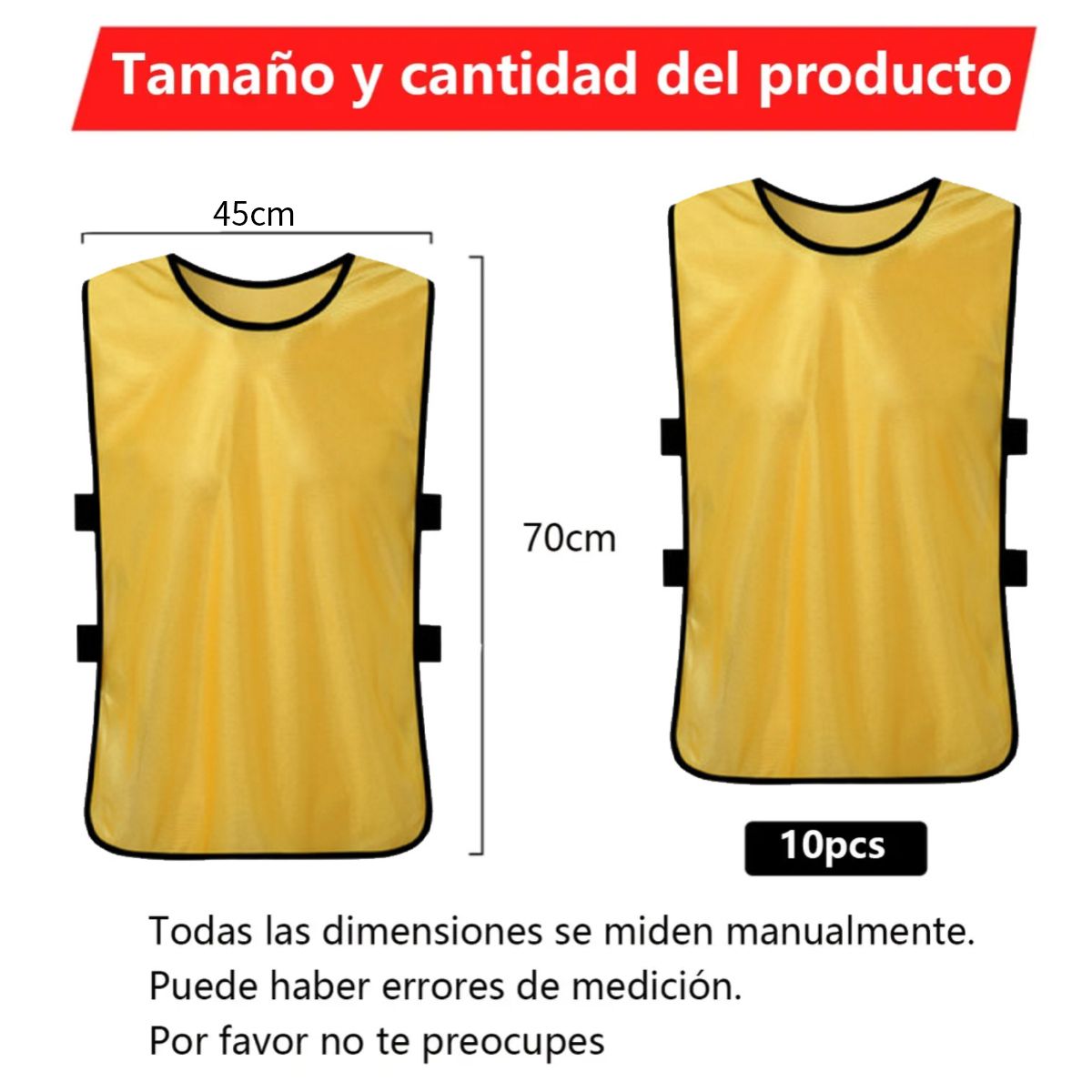 ATURE - Fútbol Baloncesto Entrenamiento Agrupación Chalecos 10pcs