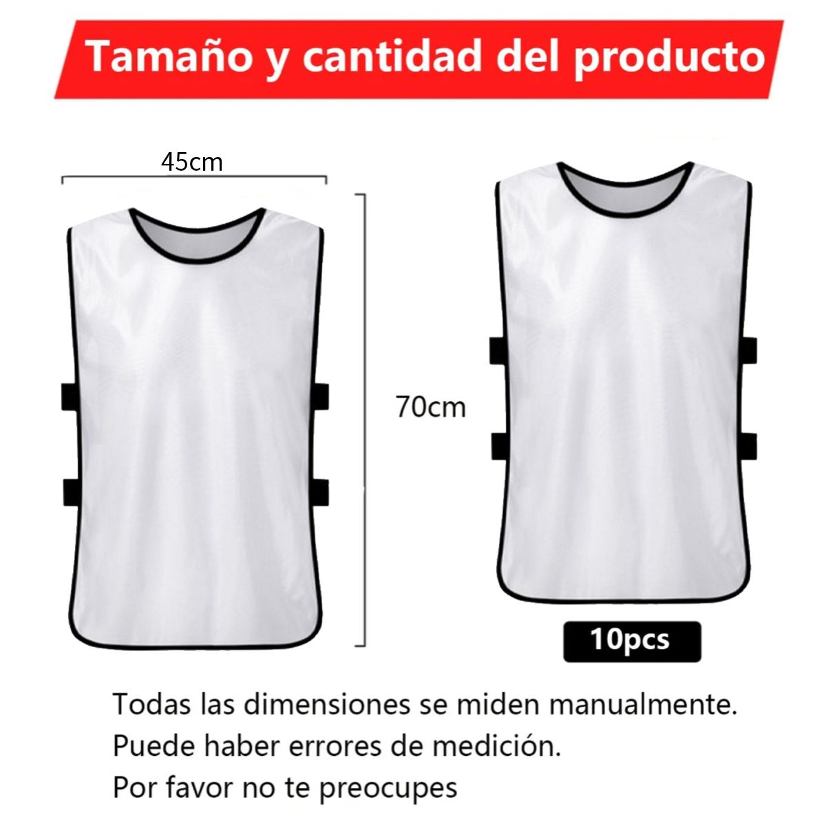 ATURE - Fútbol Baloncesto Entrenamiento Agrupación Chalecos 10pcs