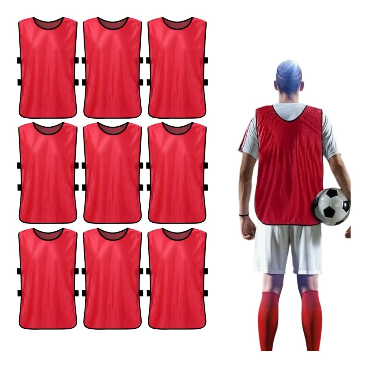 ATURE - Fútbol Baloncesto Entrenamiento Agrupación Chalecos 10pcs