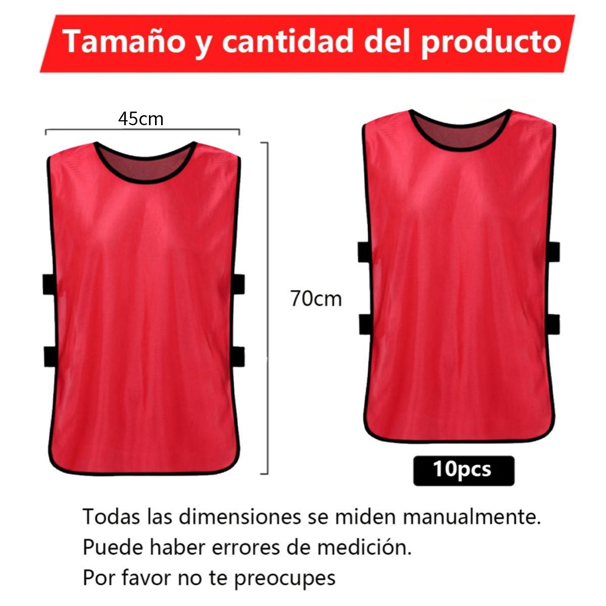 ATURE - Fútbol Baloncesto Entrenamiento Agrupación Chalecos 10pcs