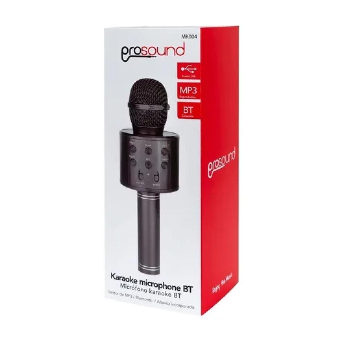 PROSOUND - Microfono Karaoke Parlante Bluetooth Negro Prosound