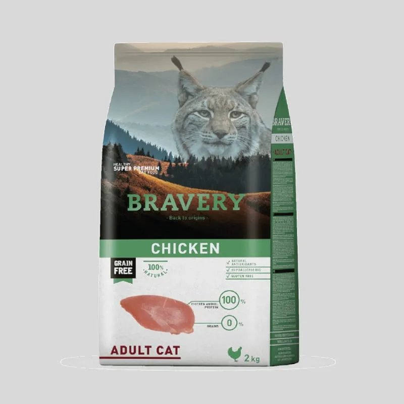 BRAVERY - bravery pollo para gato adulto 2kg