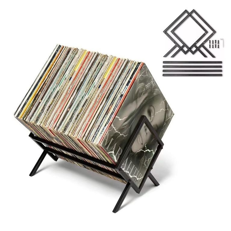 ATURE Estante Desmontable Para Discos De Vinilo Y Cd