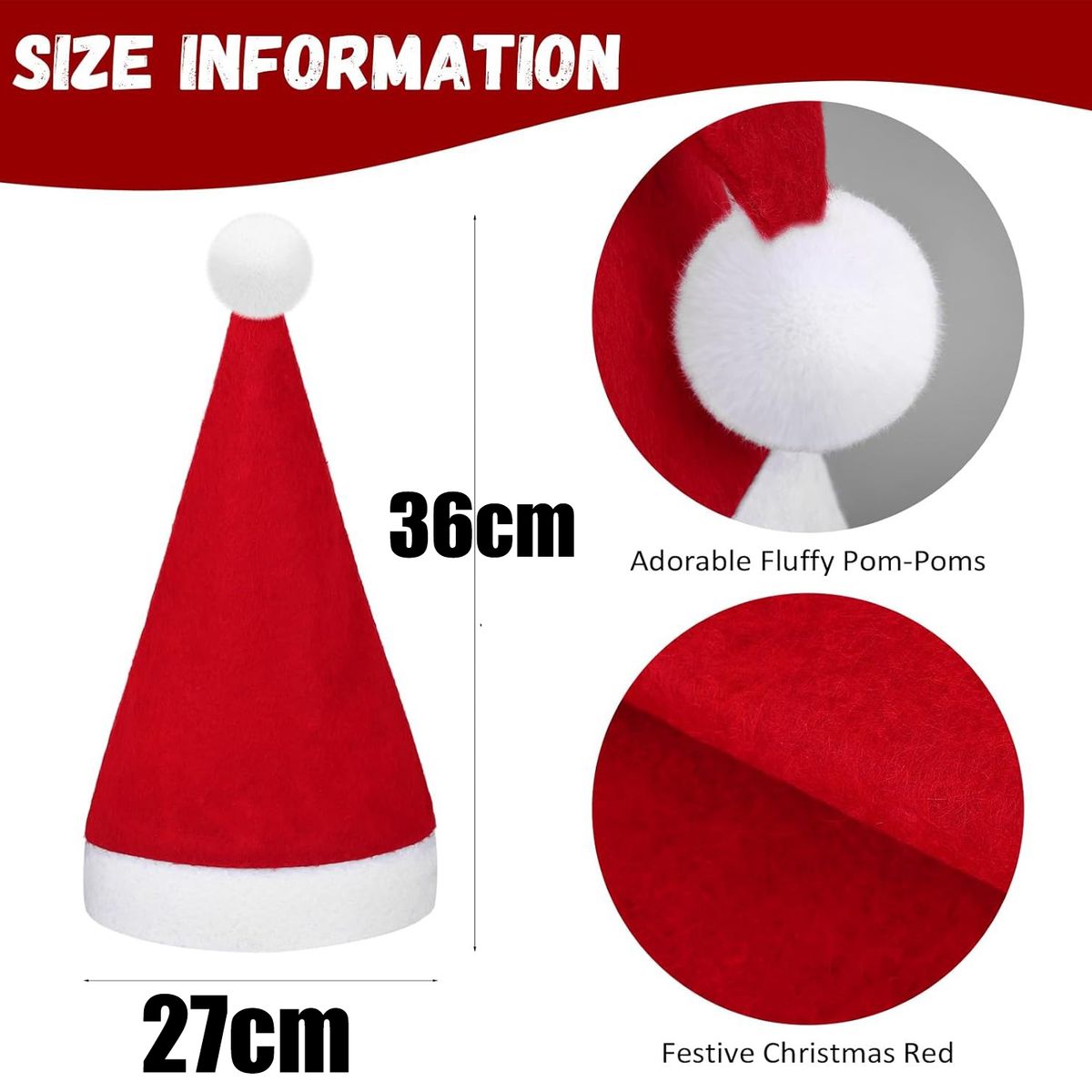 KUANGYE - Pack X20 Gorro Viejo Pascuero Gorro Navidenos Gorro Pascuero