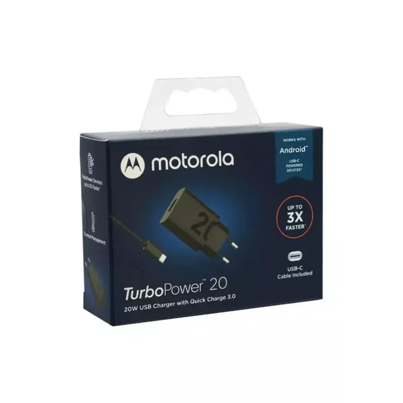 MOTOROLA - Cargador Carga Rapida 20W Cable USB C SJMC209 Motorola