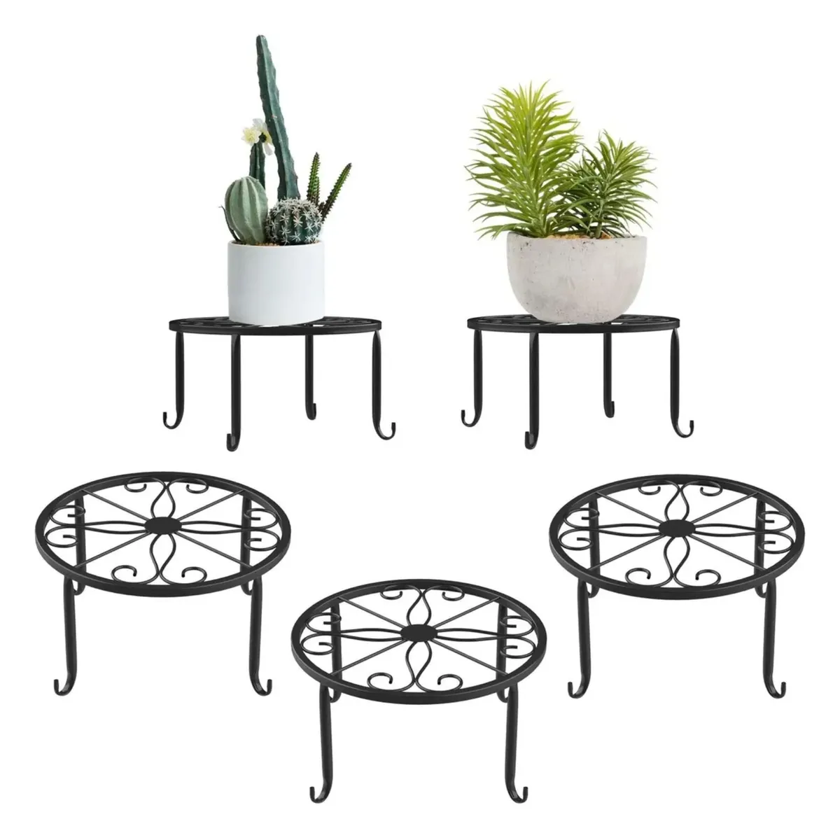 ATURE - Paquete De 3 Jardinera Verde De Sobremesa Para Balcón Soport