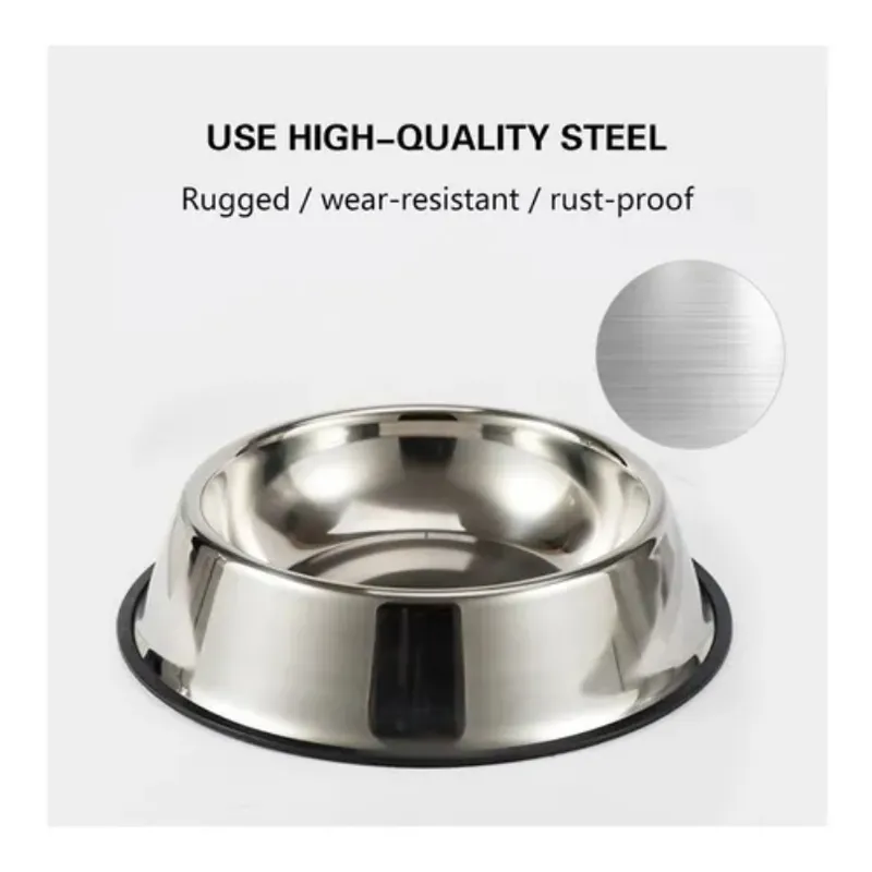 LISM - Plato Acero Inoxidable Perros Gatos Mascota 12cm Pequeña