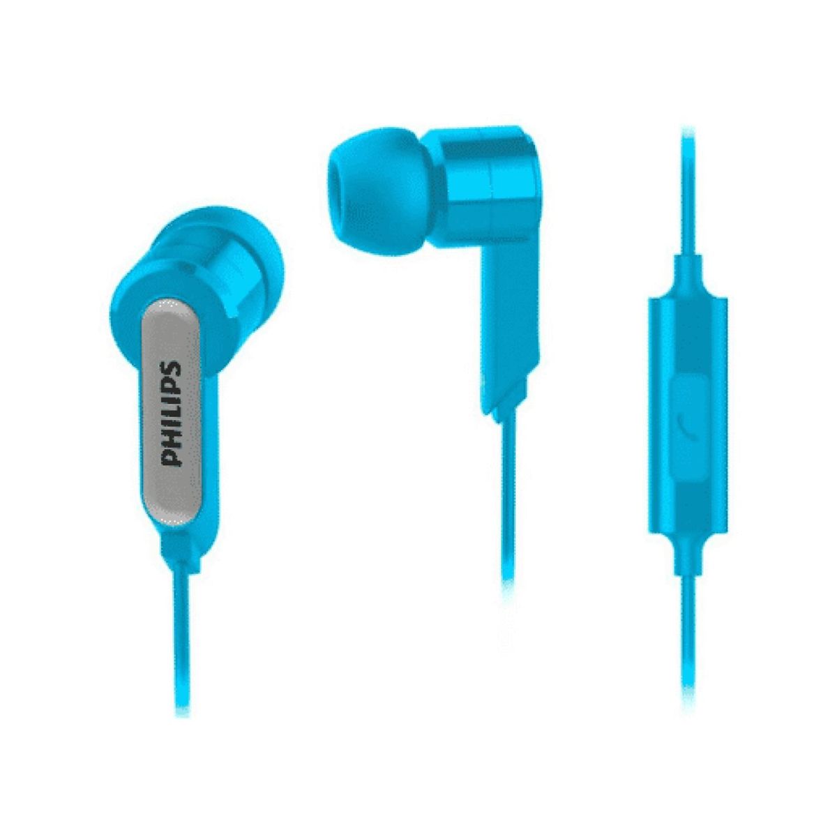 PHILIPS - Audifonos Manos Libres Jack 3.5 Celeste SHE1405 Philips