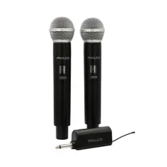 PHILCO - Kit 2 Microfonos Inalambricos Recargables UHF 60M