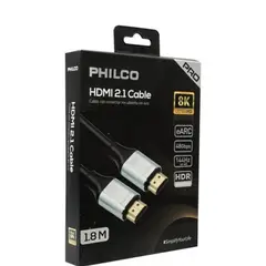 PHILCO - Cable HDMI 2.1 8K 1800cm Blindado Negro PRO