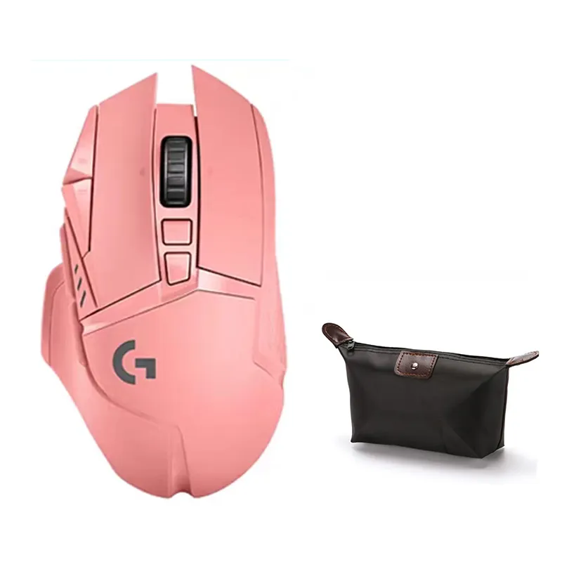 LOGITECH - Mouse Ratón inalámbrico Logitech G502 Lightspeed -Rosa Y Estuche
